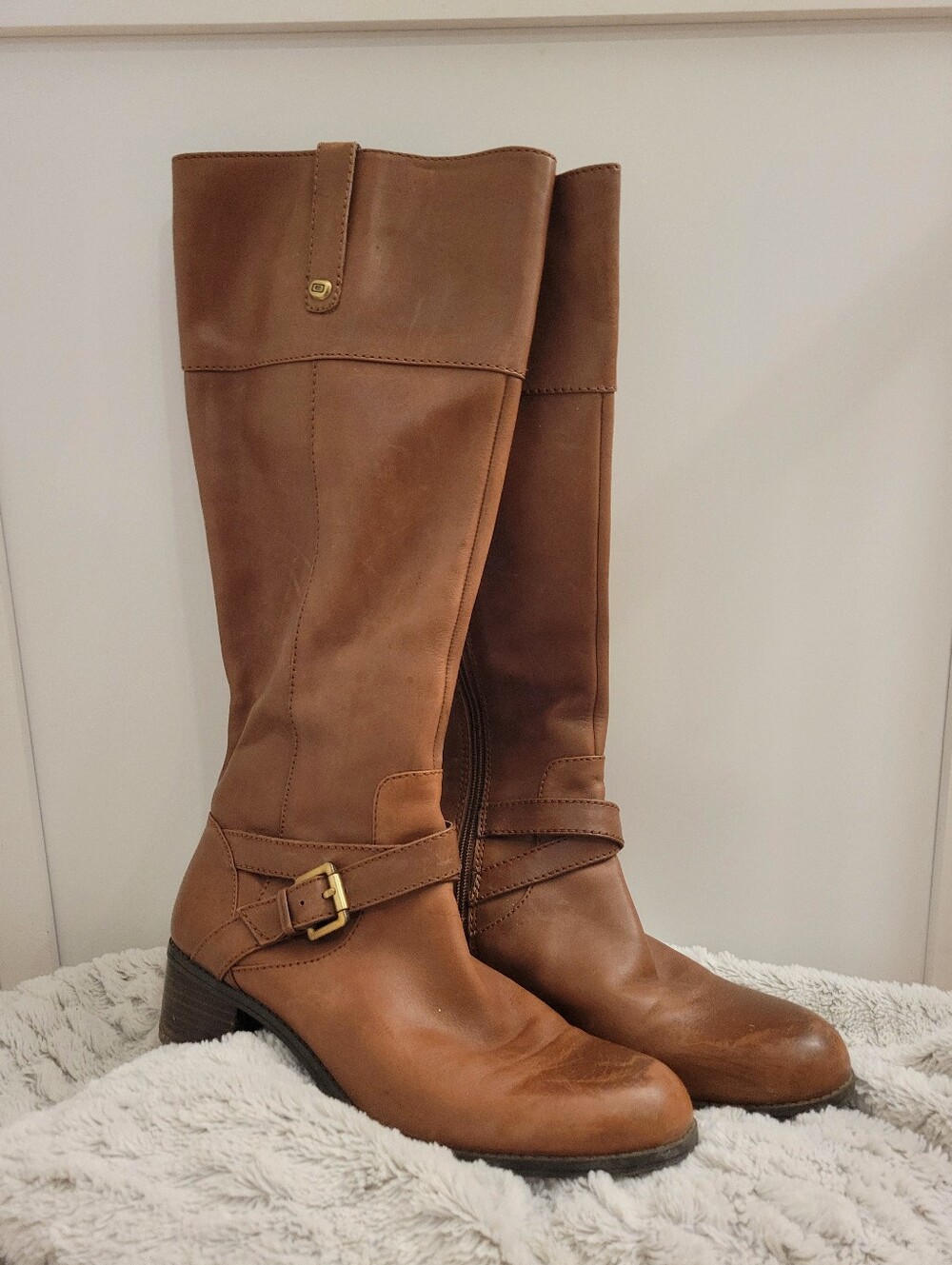 Tall Brown Leather Riding Boots